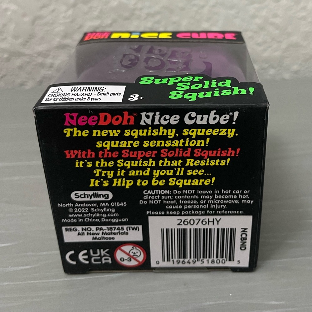 NeeDoh Nice Cube Super Solid Squish - Purple NWT Brand New - Picture 4 of 4